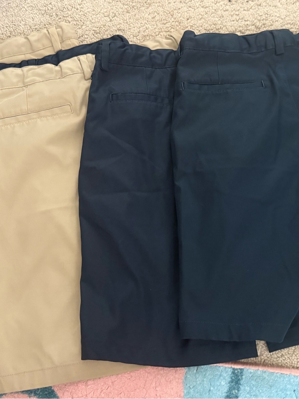Lands' End Boys Shorts - Khaki and Navy